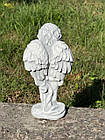 Сумуючий Ангел з крилами, скульптура Ангел на могилу воїна, бетонний Ангел що молиться 27 см, фото 5