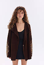 У язаний кардиган в етно-стилі "Христина" (синій, волошка, білий), фото 2