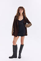 У язаний кардиган в етно-стилі "Христина" (синій, волошка, білий), фото 5