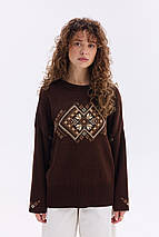 Джемпер oversize в українському стилі "Етно" (чорний, жовтий, помаранчевий), фото 3