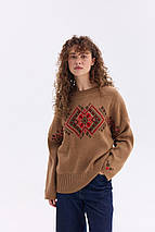 Джемпер oversize в українському стилі "Етно" (чорний, жовтий, помаранчевий), фото 2