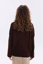 Джемпер oversize в українському стилі "Етно" (шоколадний, карамель, льон), фото 4