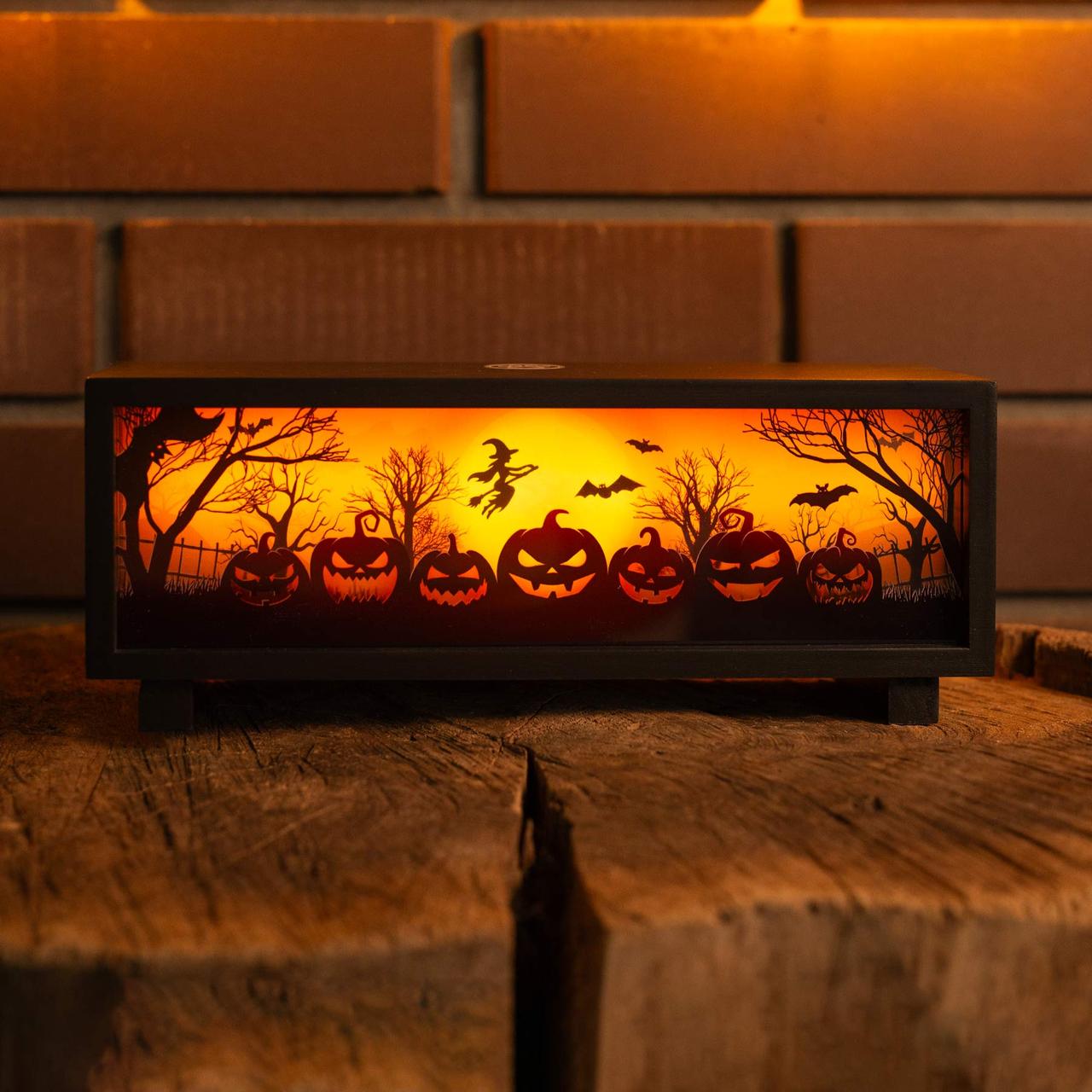 Нічник-панорама "Хелловін", чорний (LED, Акумулятор, USB Type-C), фото 1