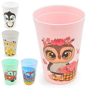 Склянка дитина "Сонечко" пластик 400 мл (25 шт.)