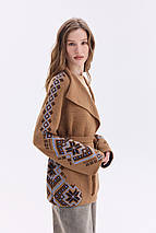 У язаний кардиган в етно-стилі "Христина" (синій, волошка, білий), фото 5