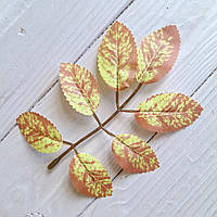 Листя горобина 14.5 на 10.5 см. - коричневий 10 шт