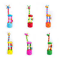 Дитячі танцюючі іграшки дерев'яні жирафи