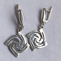 "Знич" сережки на англійських замках зі срібла 925-ї проби