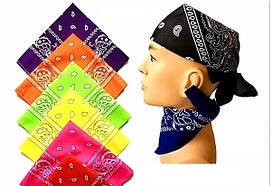 Бандани на голову великий асортимент красивих кольорів