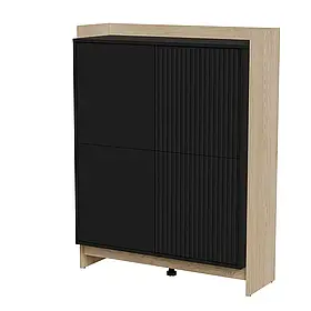 Комод Porto дуб кремона/чорний Cama meble 4D