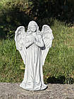 Скульптура дівчинки з крилами, бетонний Ангел дівчинка на пам’ятник воїну, Ангел що молиться на могилу 31 см, фото 4