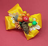 Осінні бантики Заколки резинки Осіння заколка резинка Осенние бантики Осінній бант для волосся, фото 2