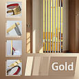 Наклейка на стіну смуга 5 см × 5 м метал молдинг золото глянець дзеркальне самоклеюча 8913, фото 3