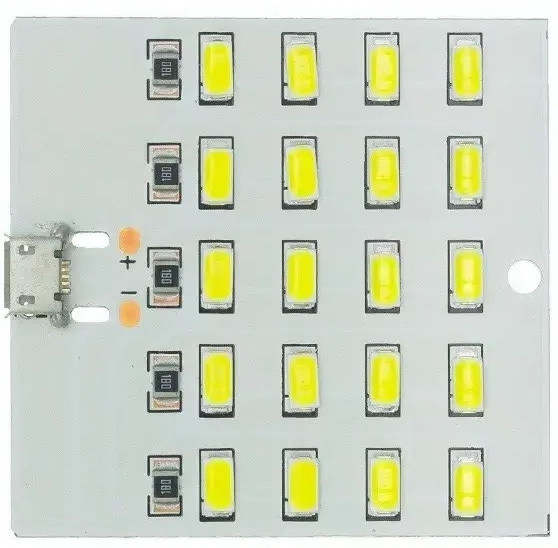 Світлодіодна LED панель 20 × SMD 5730 5V micro-USB, фото 1
