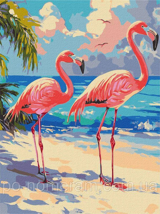 Картина за номерами Ідейка Рожеві фламінго ©art_selena_ua (KHO6775) 30 х 40 см, фото 1