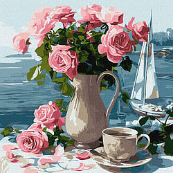 Картина за номерами Ідейка Ранкові троянди ©art_selena_ua (KHO5741) 40 х 40 см