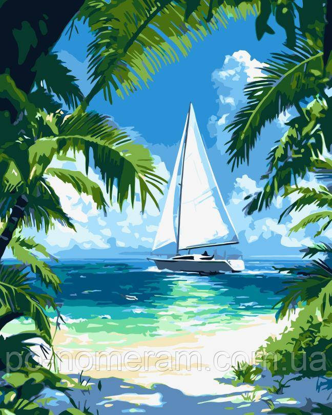 Малювання по номерам Ідейка Тропічне узбережжя ©art_selena_ua (KH6404) 40 х 50 см, фото 1