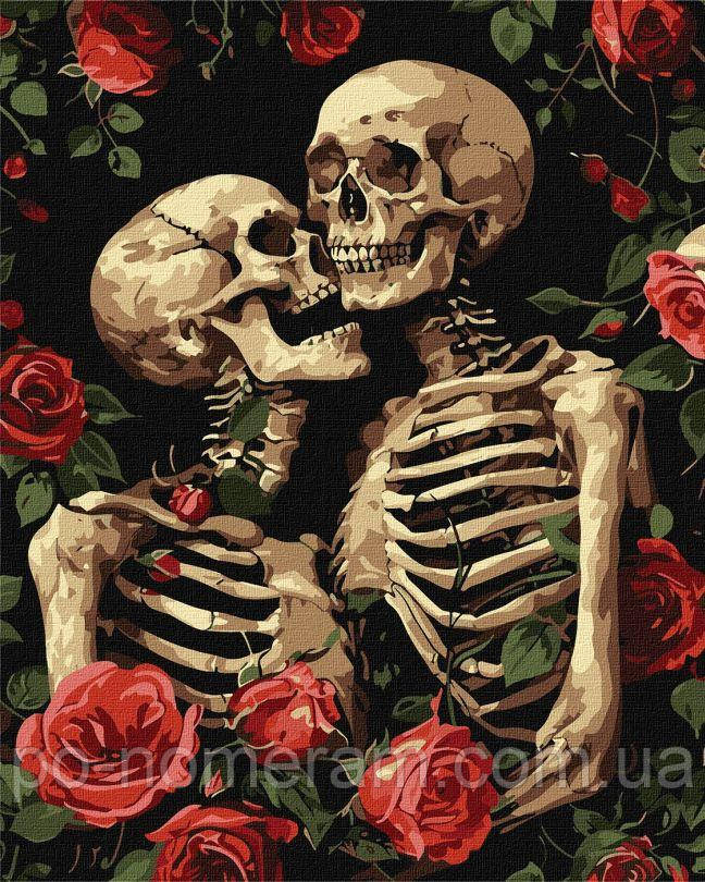Картина за номерами Ідейка Закохані скелети ©art_selena_ua (KH5180) 40 х 50 см, фото 1