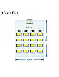Світлодіодна LED панель 16 × SMD 5730 5V micro-USB, фото 2