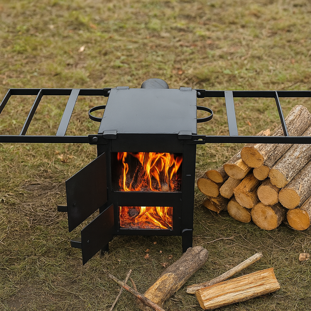 Буржуйка сушарка армійська, пересувна компактна піч, фото 1