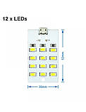 Світлодіодна LED панель 12 × SMD 5730 5V micro-USB, фото 2