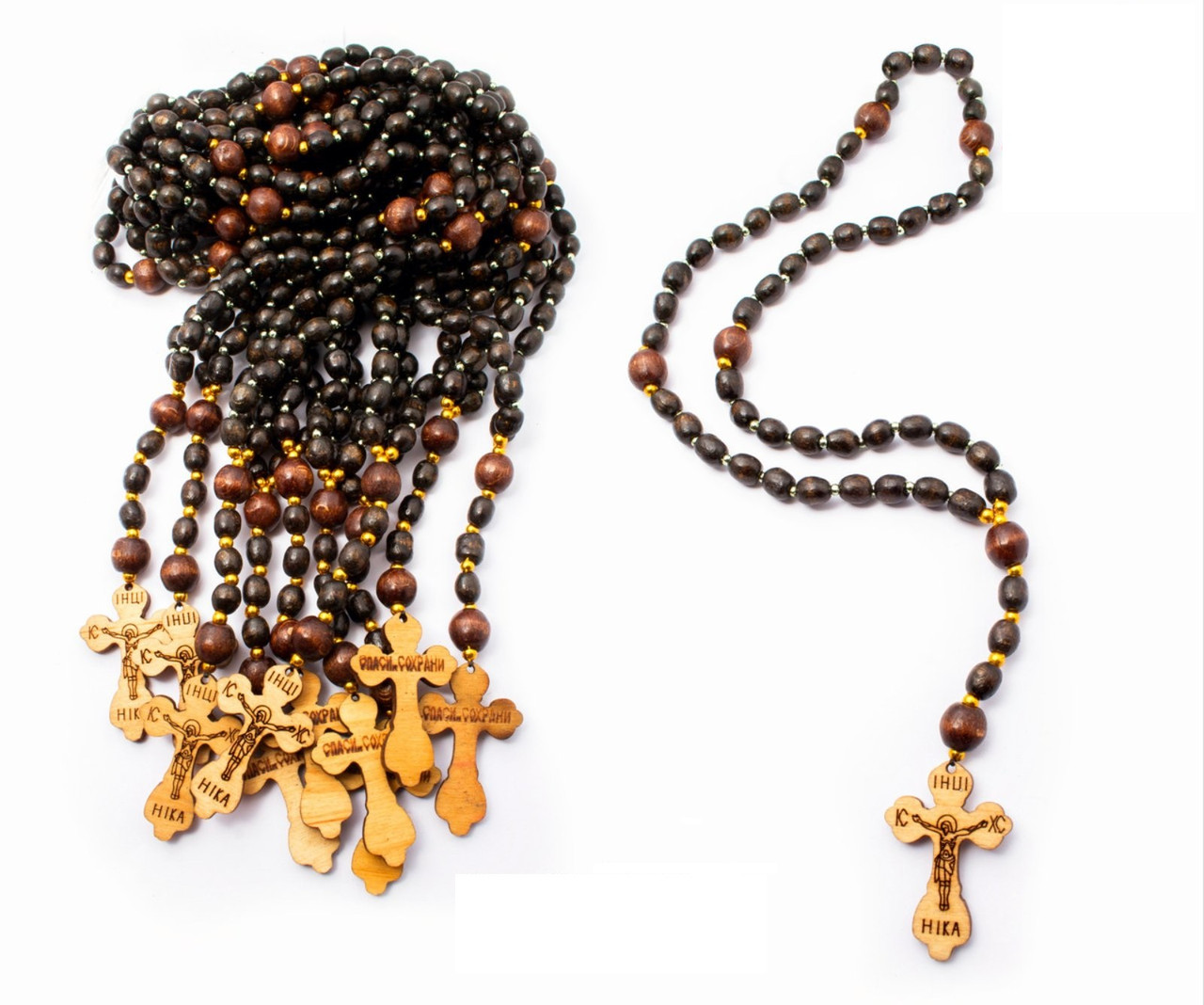 Чотки дерев'яні православні різні кольори