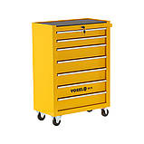 Шафа для майстернь на 4 колесах (2-з гальмами) 698х 334х 890 мм з 7 шухлядами VOREL 58538, фото 4