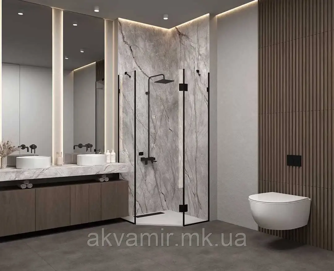 Душова кабіна SOFI, 8 мм скло, універсальна кутова з розпашними дверима, під індивідуальні розміри, фото 1