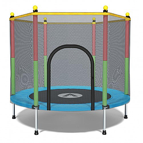 Батут манеж дитячий з сіткою Atleto 140 см синій KRB01