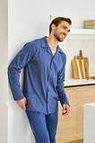 Піжама чоловіча сорочка з довгим рукавом на гудзиках DEREK 5XL-6XL, фото 2