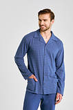 Піжама чоловіча сорочка з довгим рукавом на гудзиках DEREK 5XL-6XL, фото 3