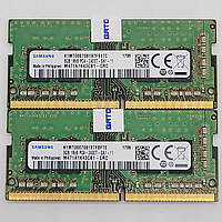 Пара оперативної пам'яті для ноутбука Samsung SODIMM DDR4 16Gb (2x8Gb) 2400MHz PC4-19200 CL17 (M471A1K43CB1-CRC) Б/В
