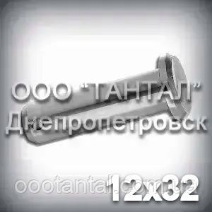 Палець — вісь 12х32 DIN 1444 В (ГОСТ 9650-80 тип 6) ISO 2341сталевий оцинкований, фото 1