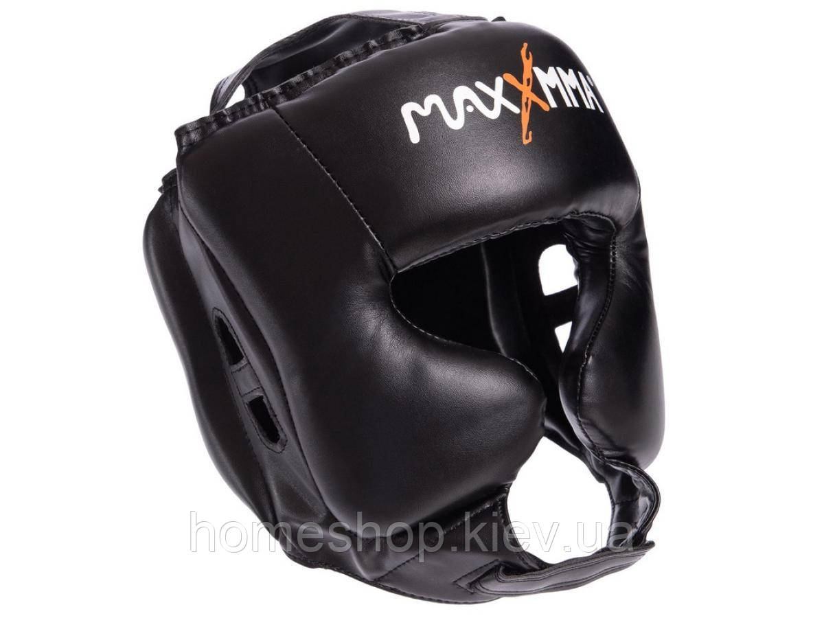 Шолом для боксу MaxxMMA GB01s L-XL чорний, фото 1