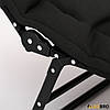 Розкладне ліжко (розкладачка) із вбудованим матрацом LEOBRO Black (LB-FB-M1-BLK) для дому кемпінгу офісу, фото 3