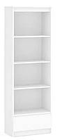 Книжковий Стелаж 60 см 4П1Ш колір білий