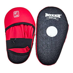 Лапи боксерські BOXER кирза червоні