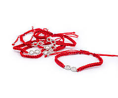 Браслет оберіг червона нитка зі знаком нескінченності