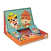 Дерев'яний логічний набір гра логіка органайзер Пазли з магнітними картинками і дошкою пиши-стирай маркер, фото 4
