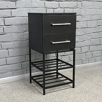 Приставна полиця для взуття Ліон на 2 полиці чорний 0-5-9005