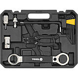 Набір інструментів налагоджувальних для велосипеда 30 елем. в футлярі VOREL 58770, фото 4