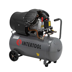 Компресор об'ємом 50 л INTERTOOL PT-0004 компресор потужністю 2,23 кВт 2-х циліндровий