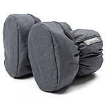 Дитячі зимові пінетки з утеплювачем Thermoloft 200 Мембранні від 0 до 18 місяців (14см) Сірі Графіт, фото 3