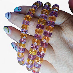 Аметист та Цитрін гранований 19 гр. браслет, 0298ТА.