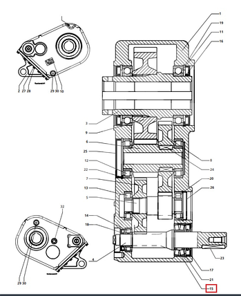 Підшипник 22207E редуктора Brinkmann, фото 2