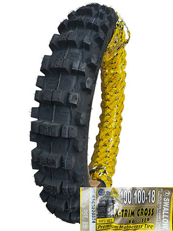 Покришка 100/100-18 M/C 59M (ТТ), (4PR), "SWALLOW" MAXI GRIP Індонезія, фото 1