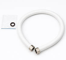 Шланг гнучкий білий гофрований, нержавіюча сталь, 20см діаметр 1/2" FLEXY ECO-FLEX WHITE