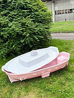 Пісочниця дитяча в формі кораблика Doloni (Рожево-сірий)