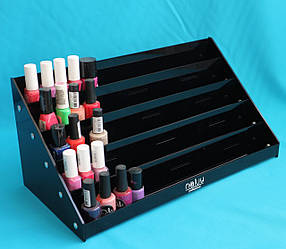 Акрилова підставка для лаків та косметики (365×205×230 мм, чорна)