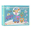 Логічний дерев'яний набір гра логіка Машинки з 14 магнітними картинками та дошкою піши-стирай маркер пазли, фото 8